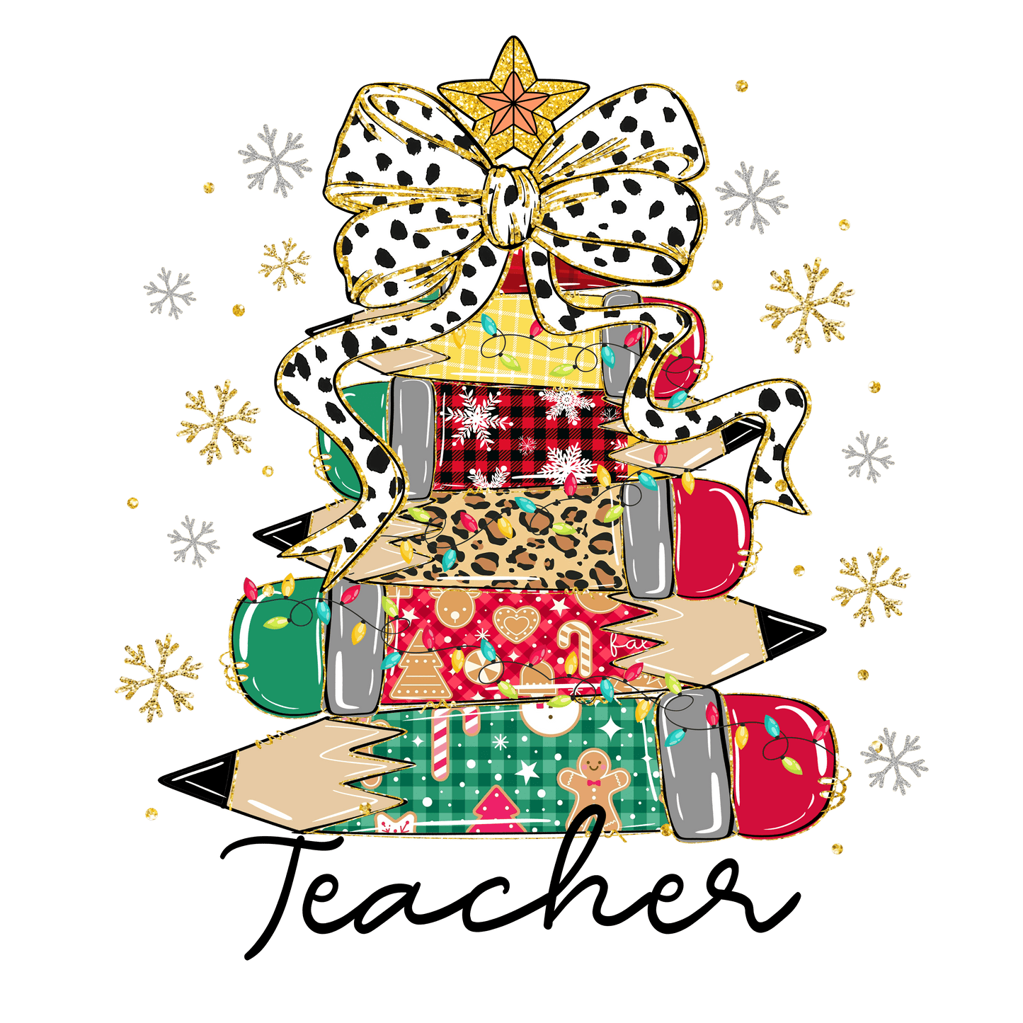 Teacher Pencil Christmas Tree-CH49