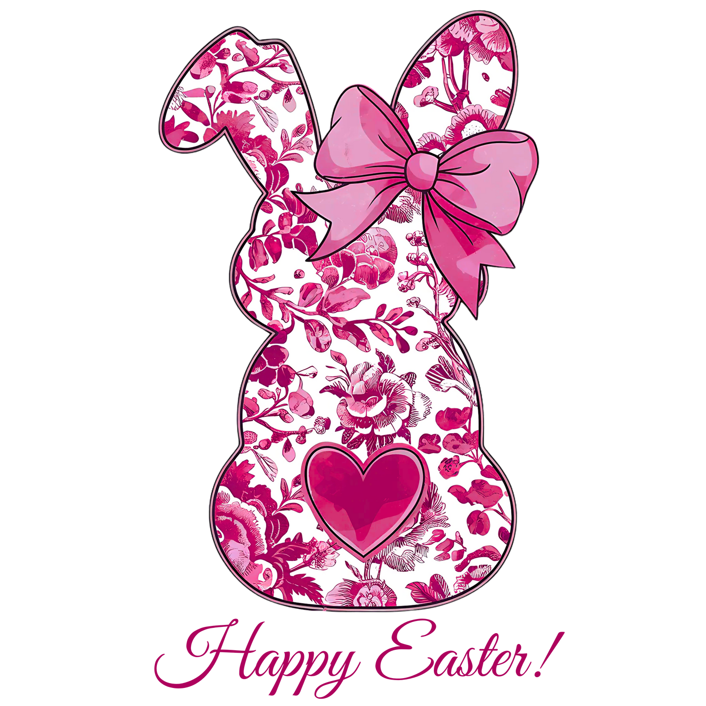 Pink Happy Easter Bunny-e47