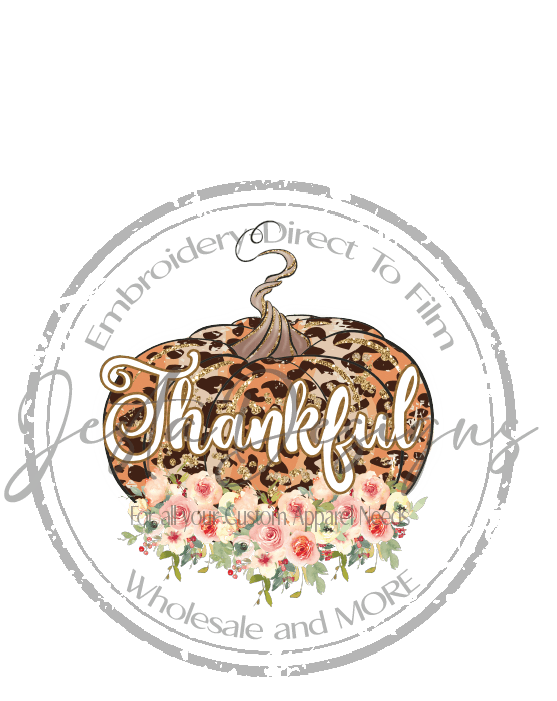 Thankful Leopard Print Pumpkin-FH25DTF