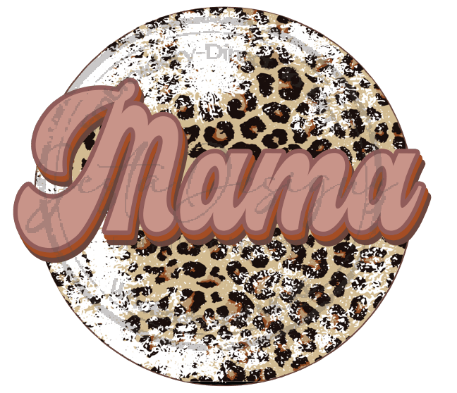 Pink Mama Leopard Print Circle-ms06DTF