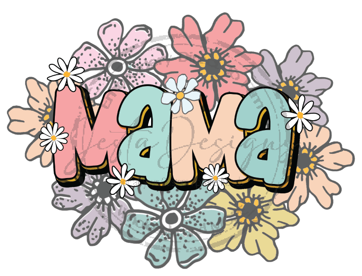 Mamá con flores multicolores - ms08DTF