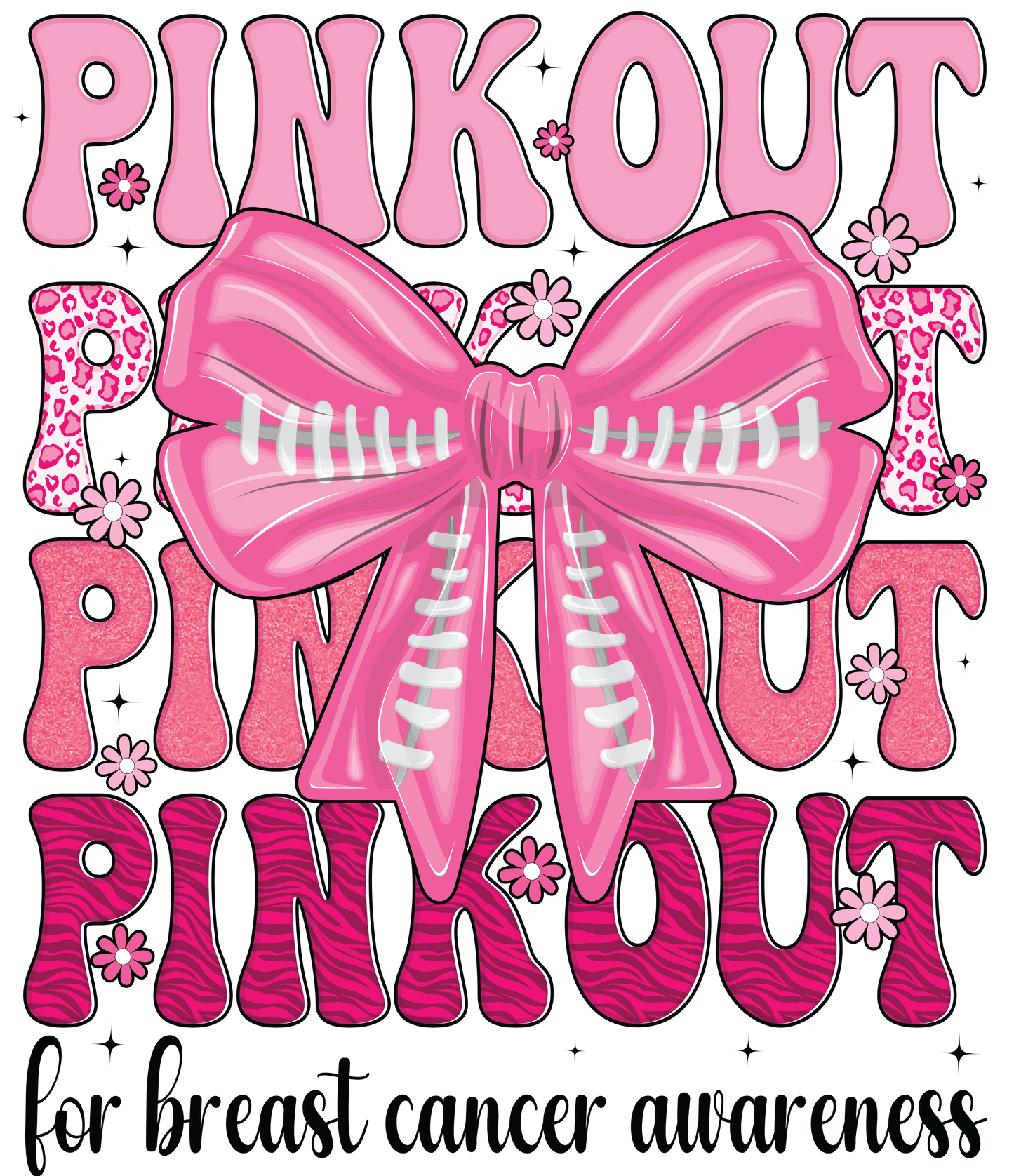 Pink Out Bow-PO14