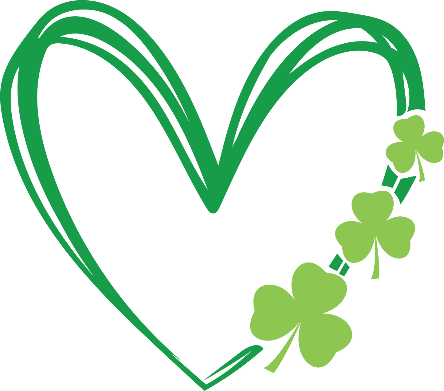Tréboles de corazón verde - SPD05