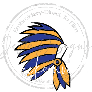 Tocado azul y dorado de los Jacksonville Indians, de manga corta, I74DTF
