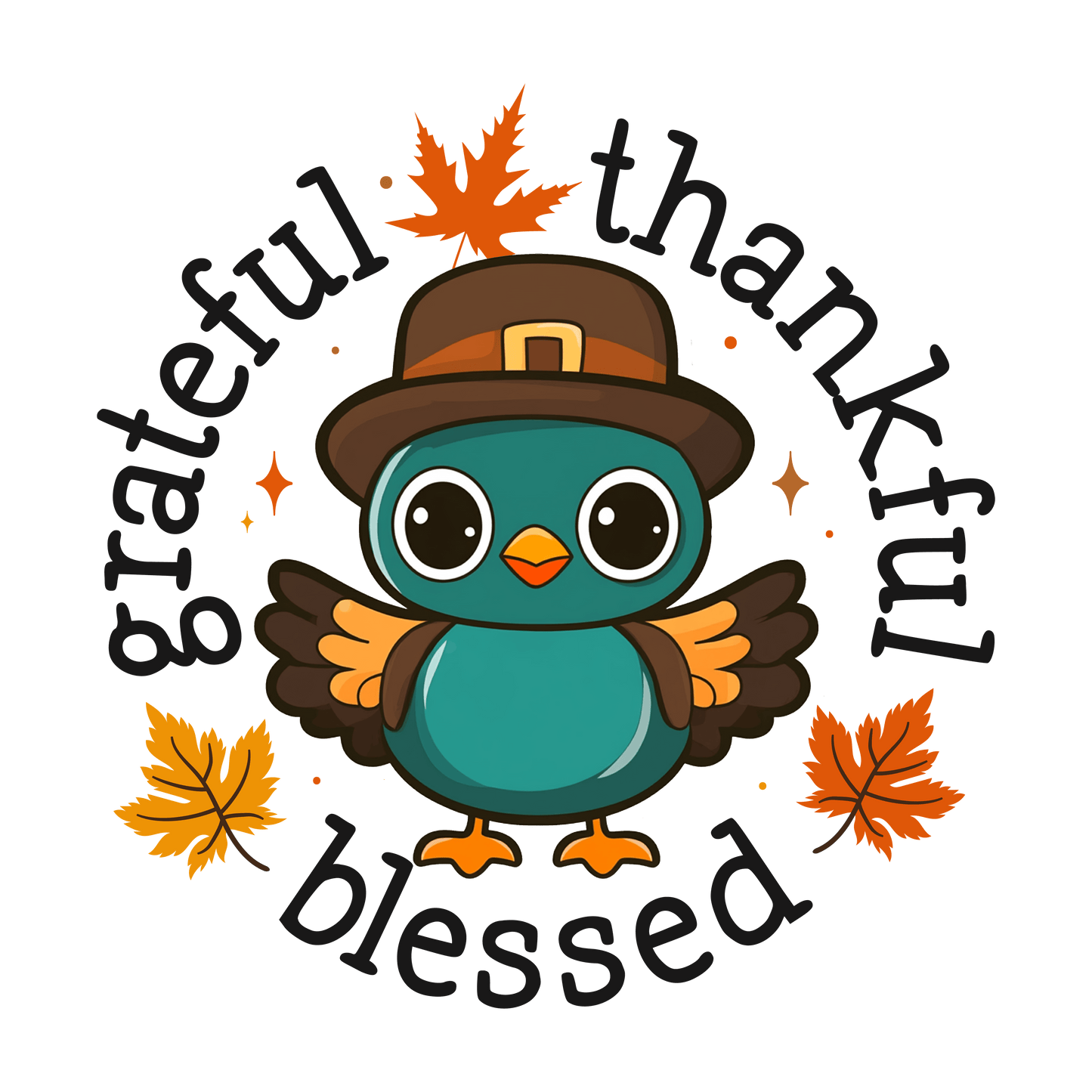 Grateful Thankful Blessed Turkey- TH32