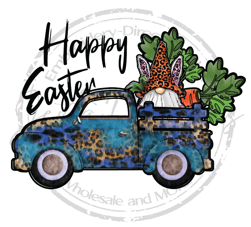 Happy Easter Vintage Truck-e07
