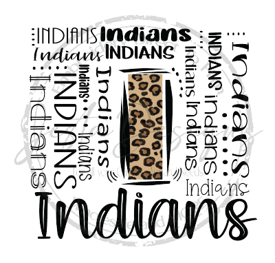 Palabras con I minúscula con estampado de leopardo Indian-ss I76DTF