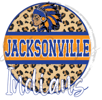 Camiseta con estampado de leopardo de los Jacksonville Indians, ss I103DTF