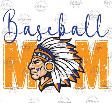 Baseball MOM Indians-ss I124DTF
