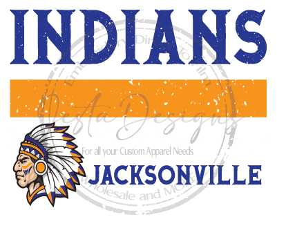 Blue Distressed Indians-ss I47WDTF