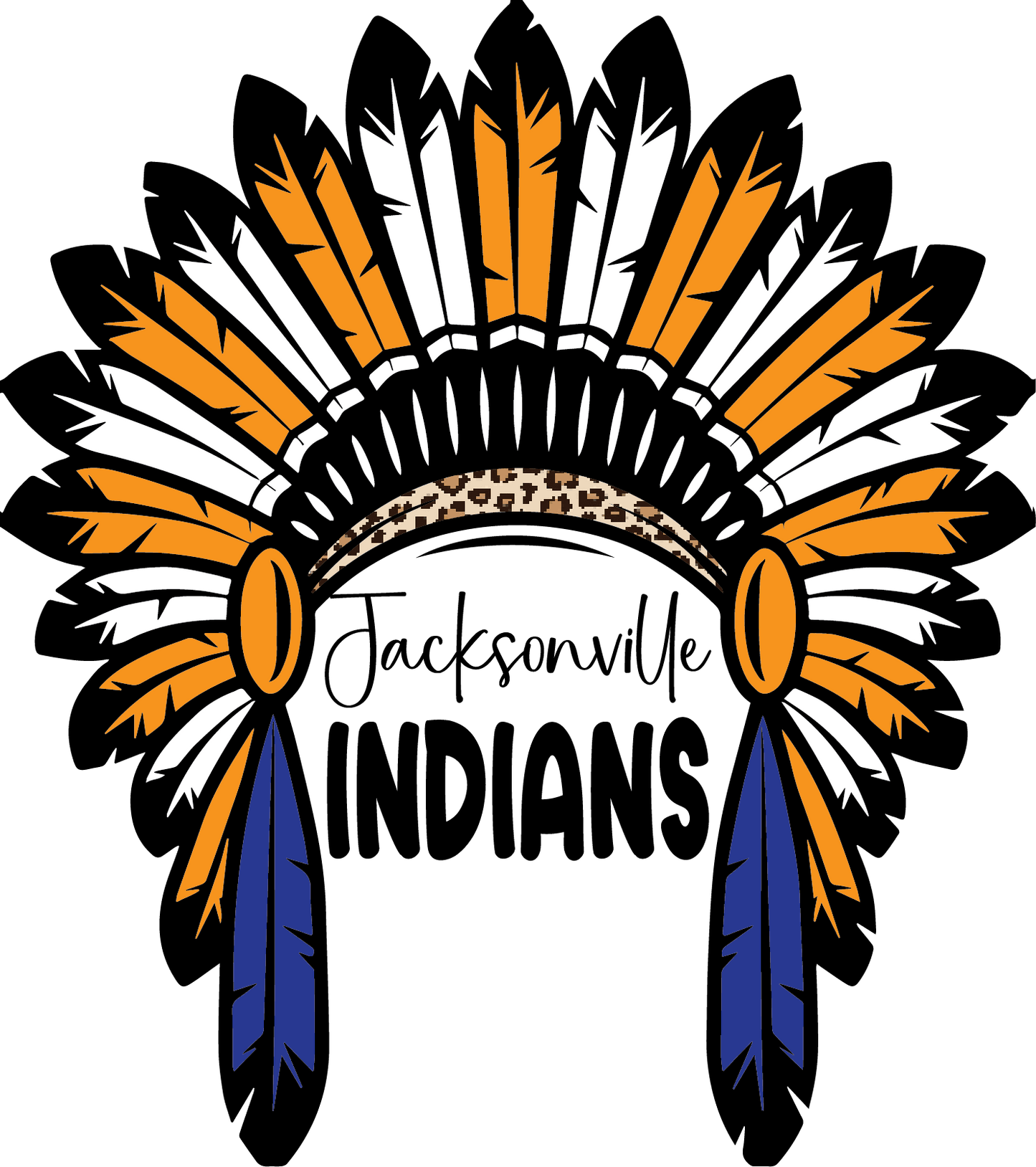 Tocado azul y dorado de los Jacksonville Indians - ss I51DTF