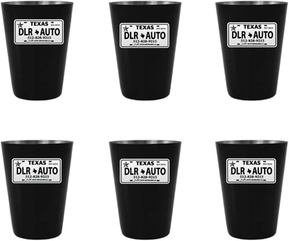 Black Stainless Steel Shot Glass, 2 Ounce - Set of 6