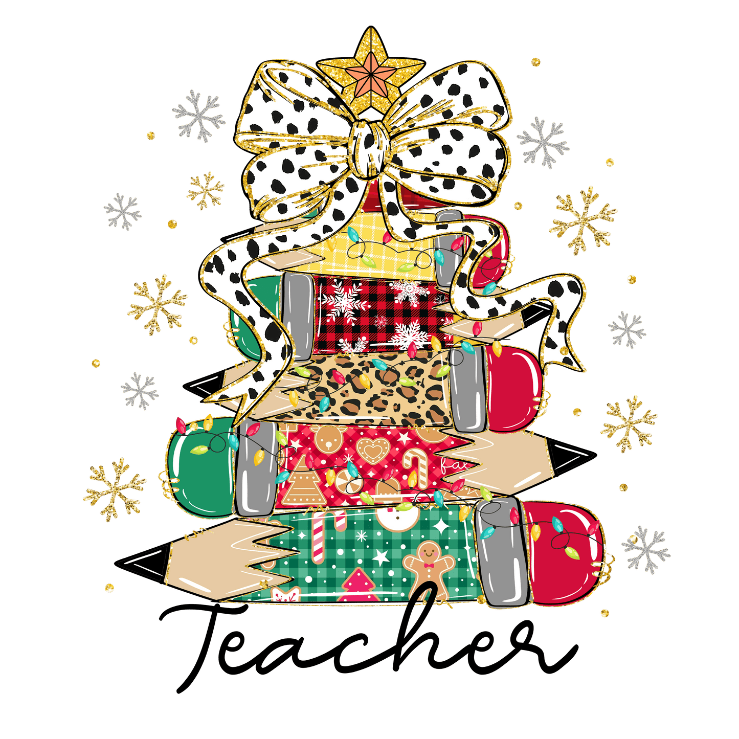 Teacher Pencil Christmas Tree-CH49