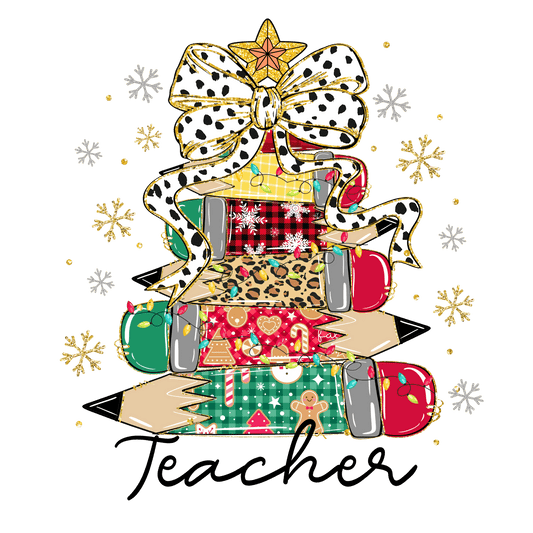 Teacher Pencil Christmas Tree-CH49