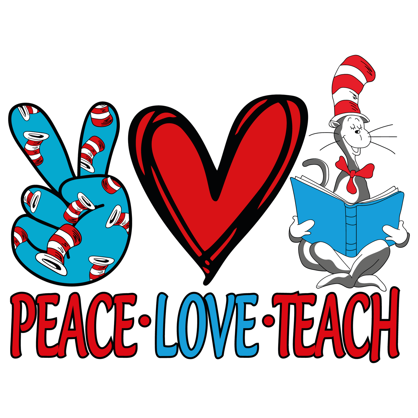 PEACE LOVE TEACH- DS16