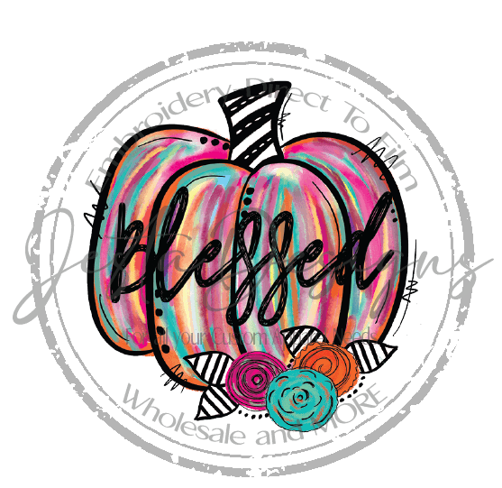 Blessed Brush Stroke Pumpkin-FH04DTF