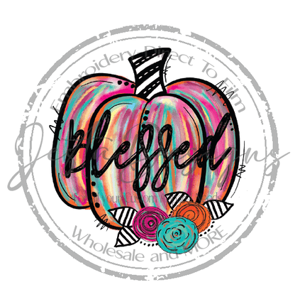 Blessed Brush Stroke Pumpkin-FH04DTF