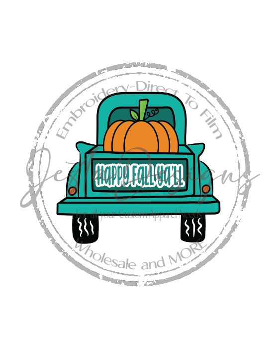 Happy Fall Ya'll Retro Truck-FH26DTF