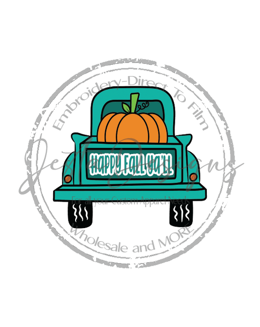 Happy Fall Ya'll Retro Truck-FH26DTF