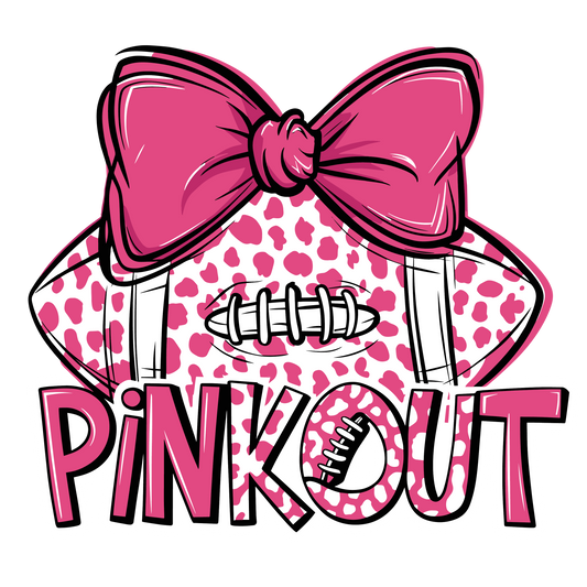 Polka Dot Pink Out Football -PO08