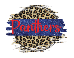 Distressed Blue Leopard Print Panthers-ss BP02DTF