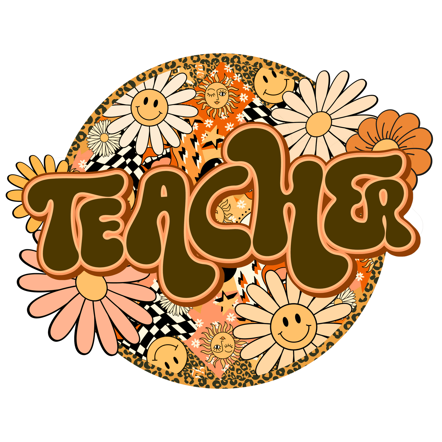 Retro Flower Teacher-ST-47