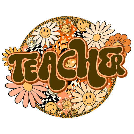 Retro Flower Teacher-ST-47