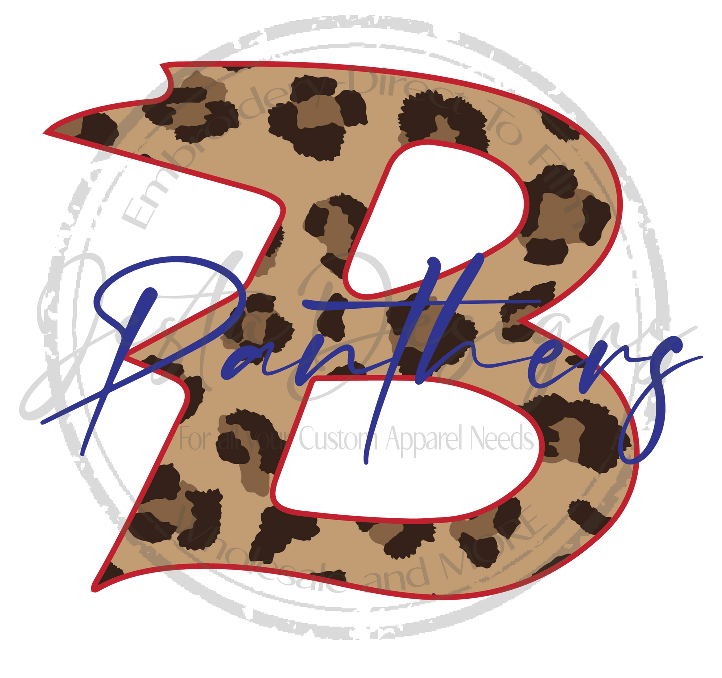 Large Leopard Print B Panthers-ss BP09DTF