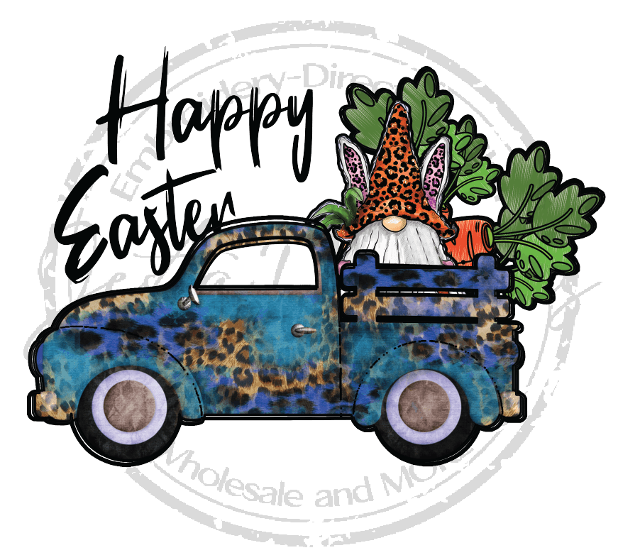 Happy Easter Vintage Truck-e07DTF