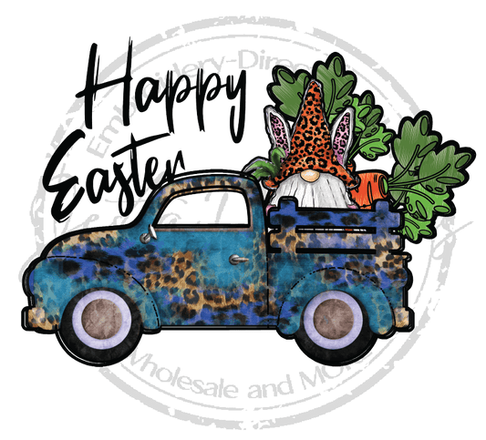 Happy Easter Vintage Truck-e07DTF