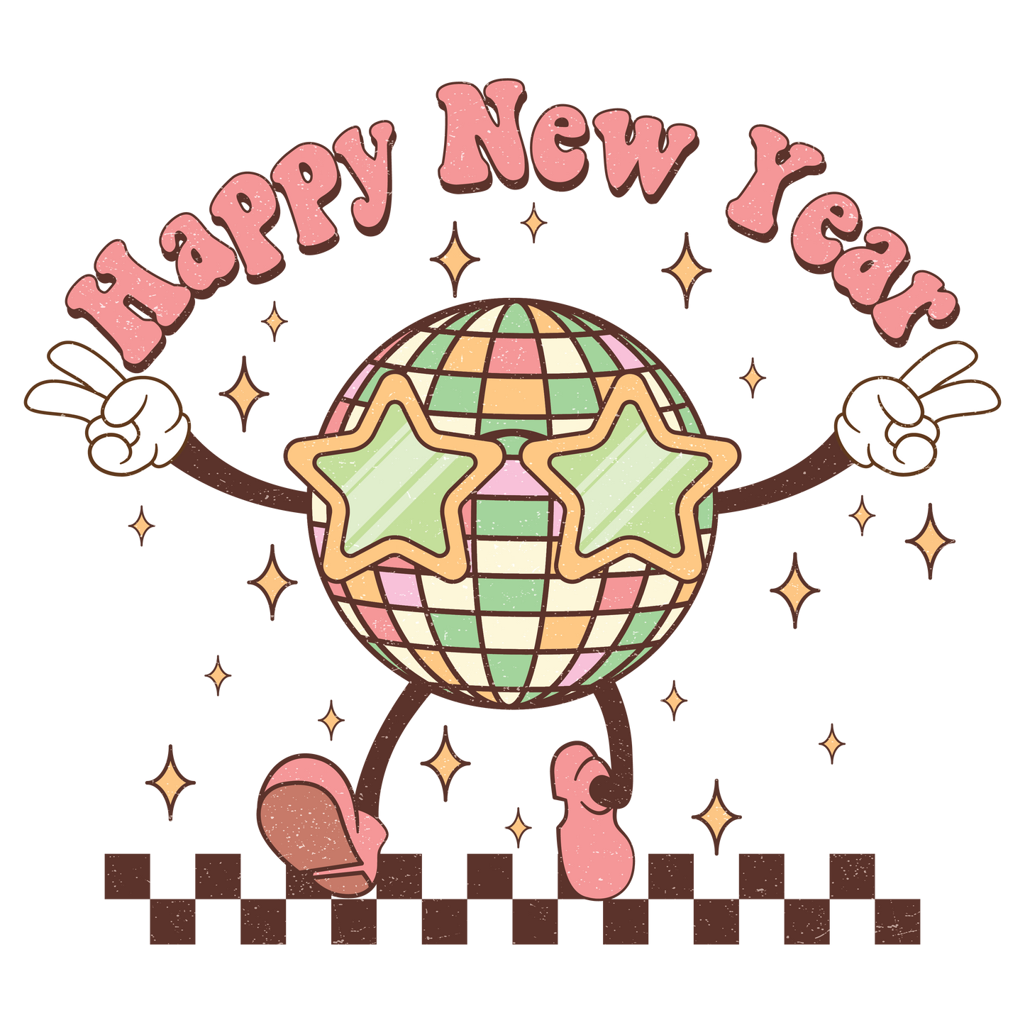 Happy New Year Disco Ball-NY07DTF