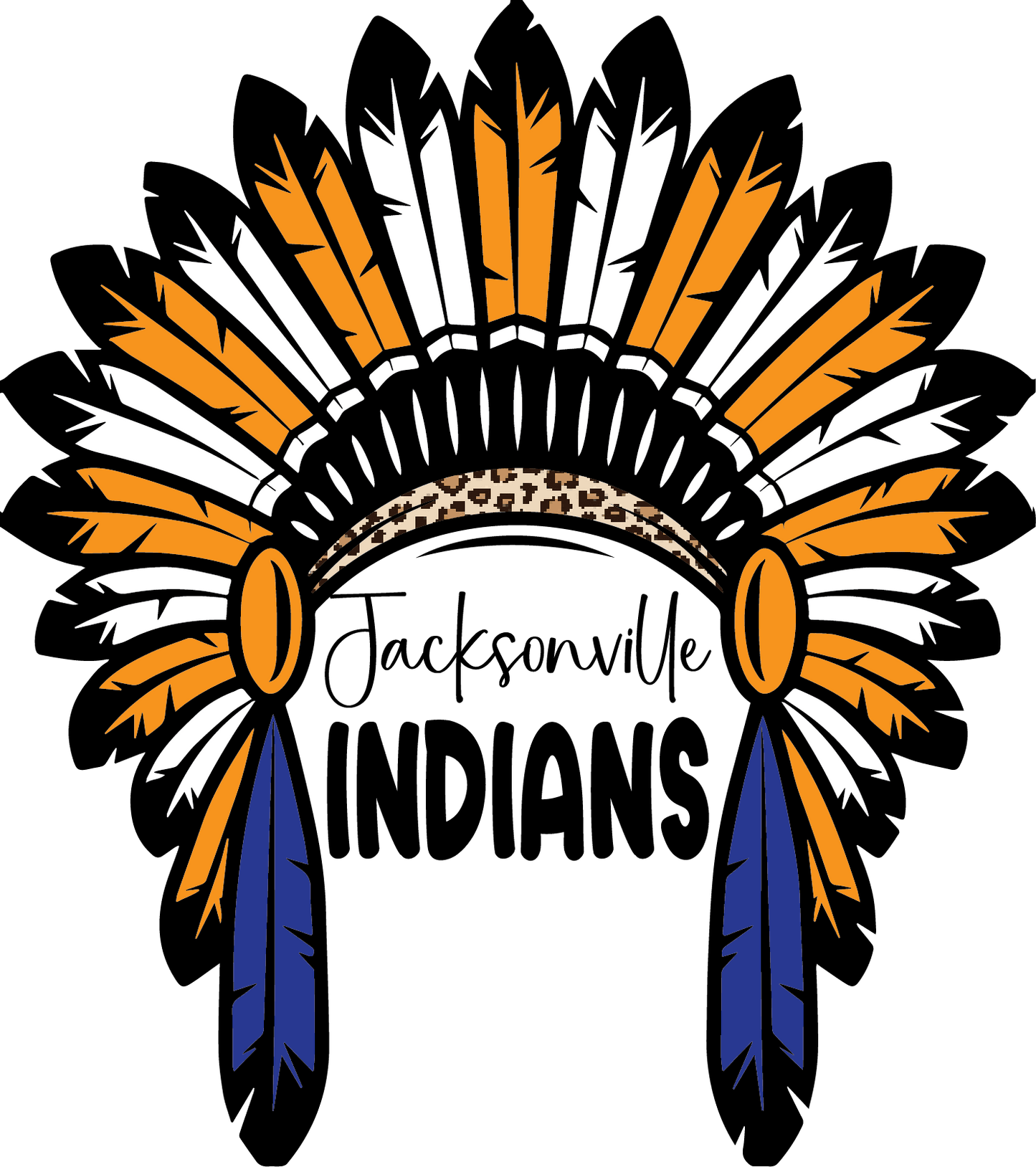 Jacksonville Indians Blue and Gold Headdress - ss I51DTF