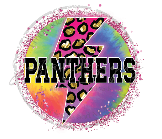 Tye Dye Lightning Bolt Panthers-ss BP25DTF